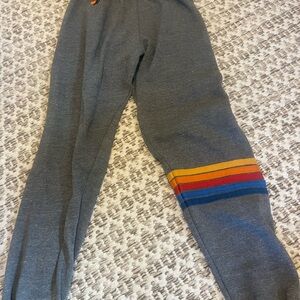 Aviator nation 5 stripe sweatpants women’s